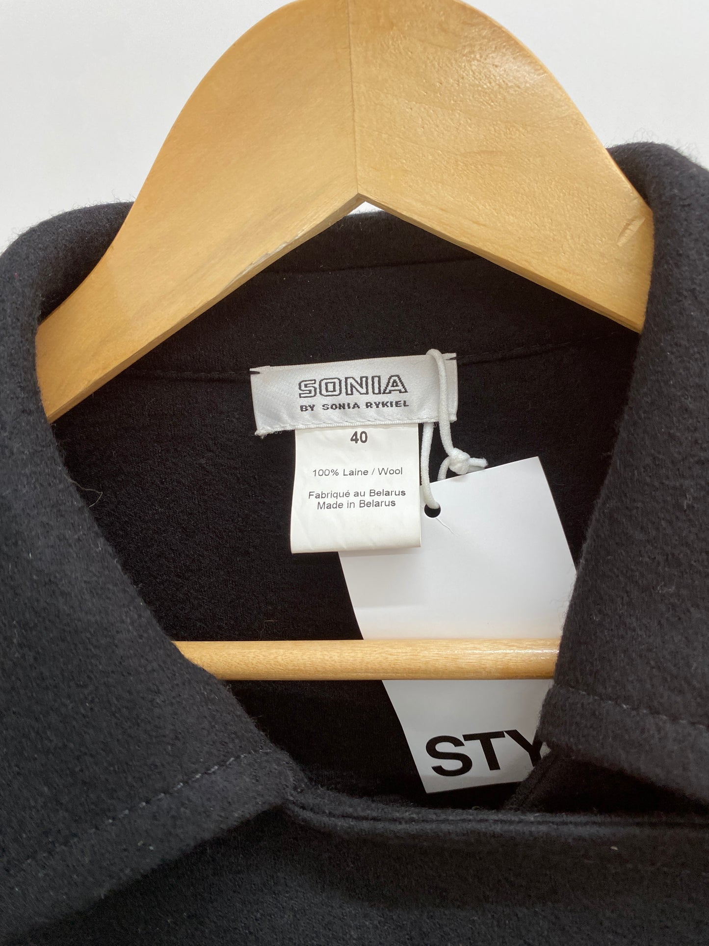 SONIA RYKIEL black wool jacket (M)
