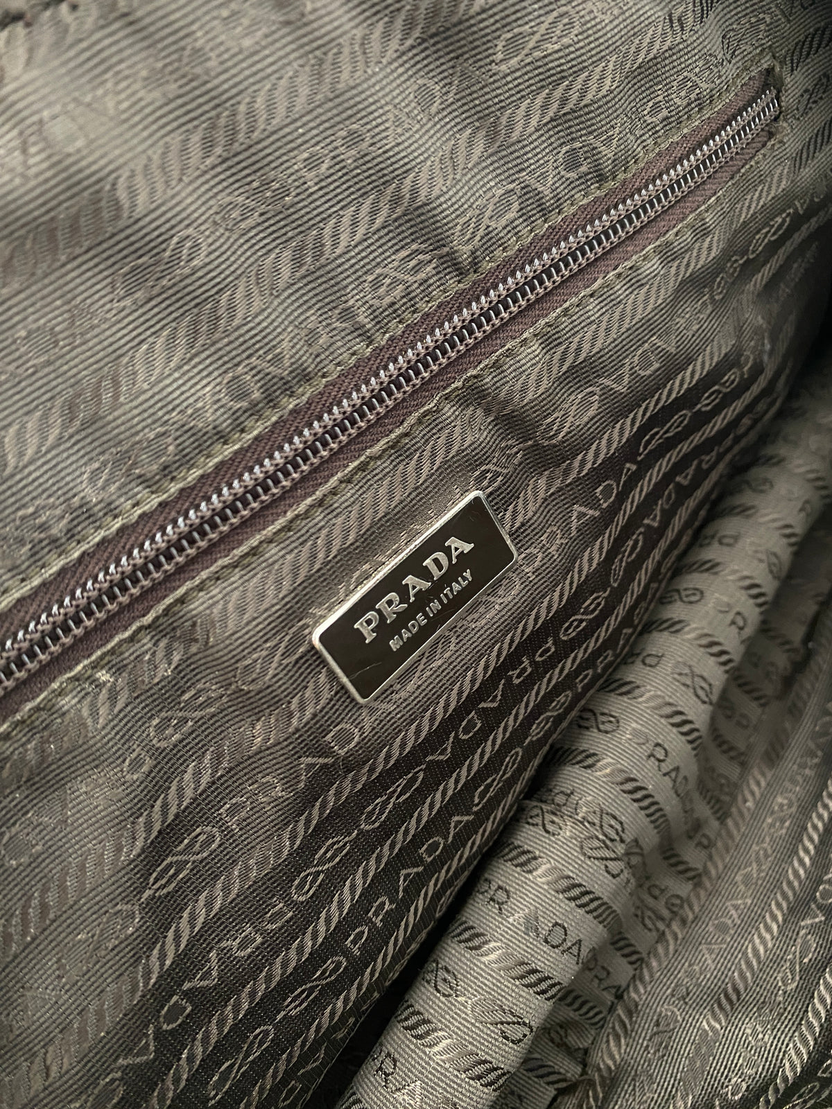 Prada FW99 beige leather bowling bag