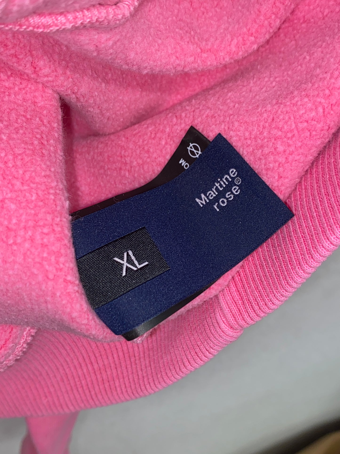 MARTINE ROSE pink graphic hoodie (XL)