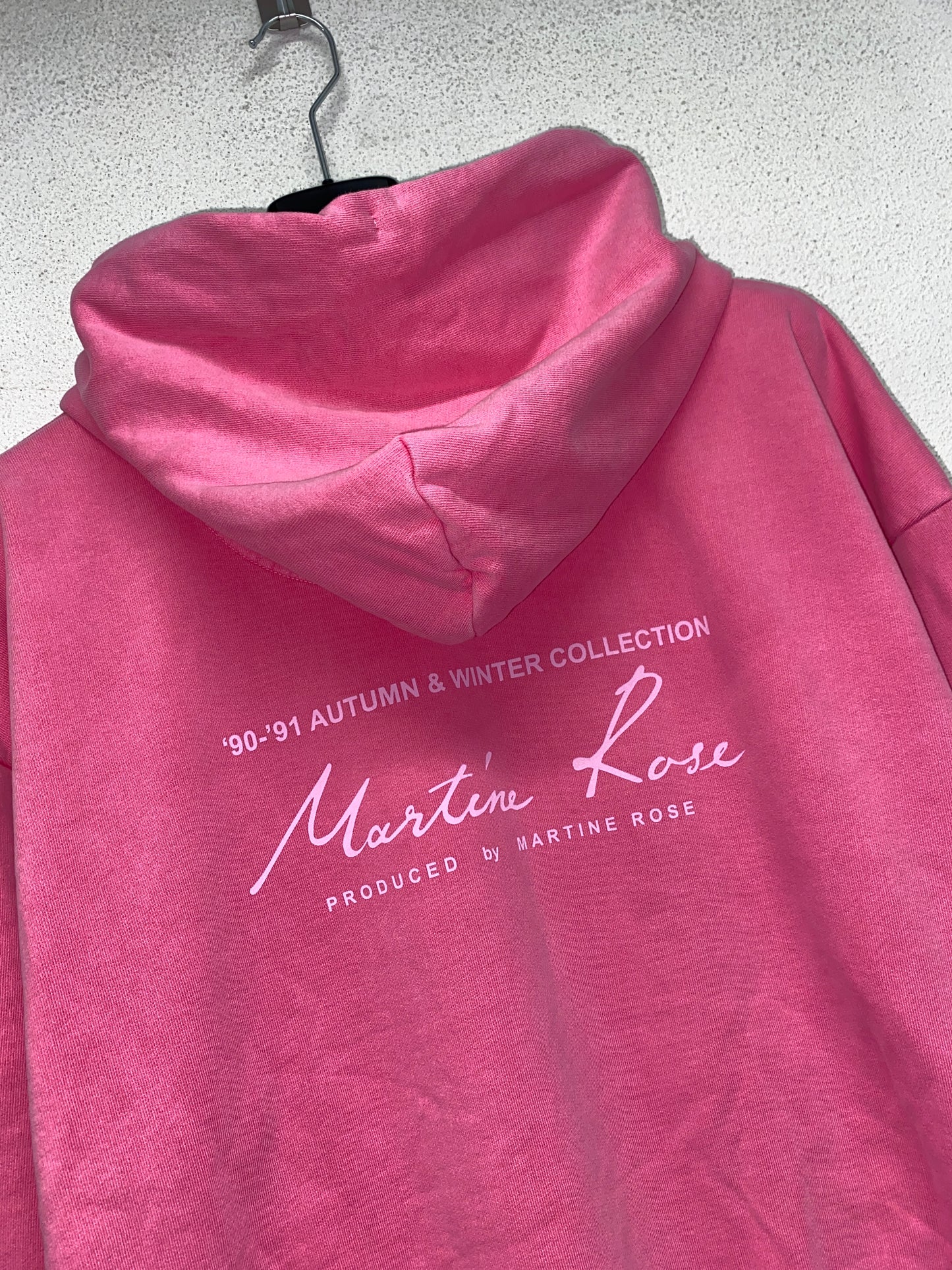 MARTINE ROSE pink graphic hoodie (XL)