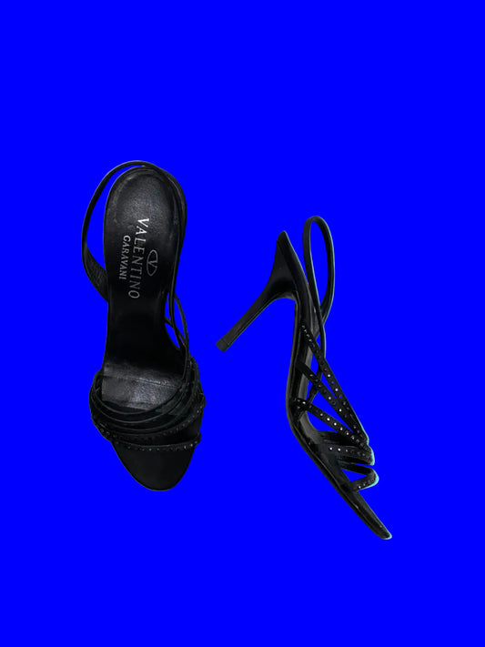 VALENTINO silk and rhinestones heels (38)