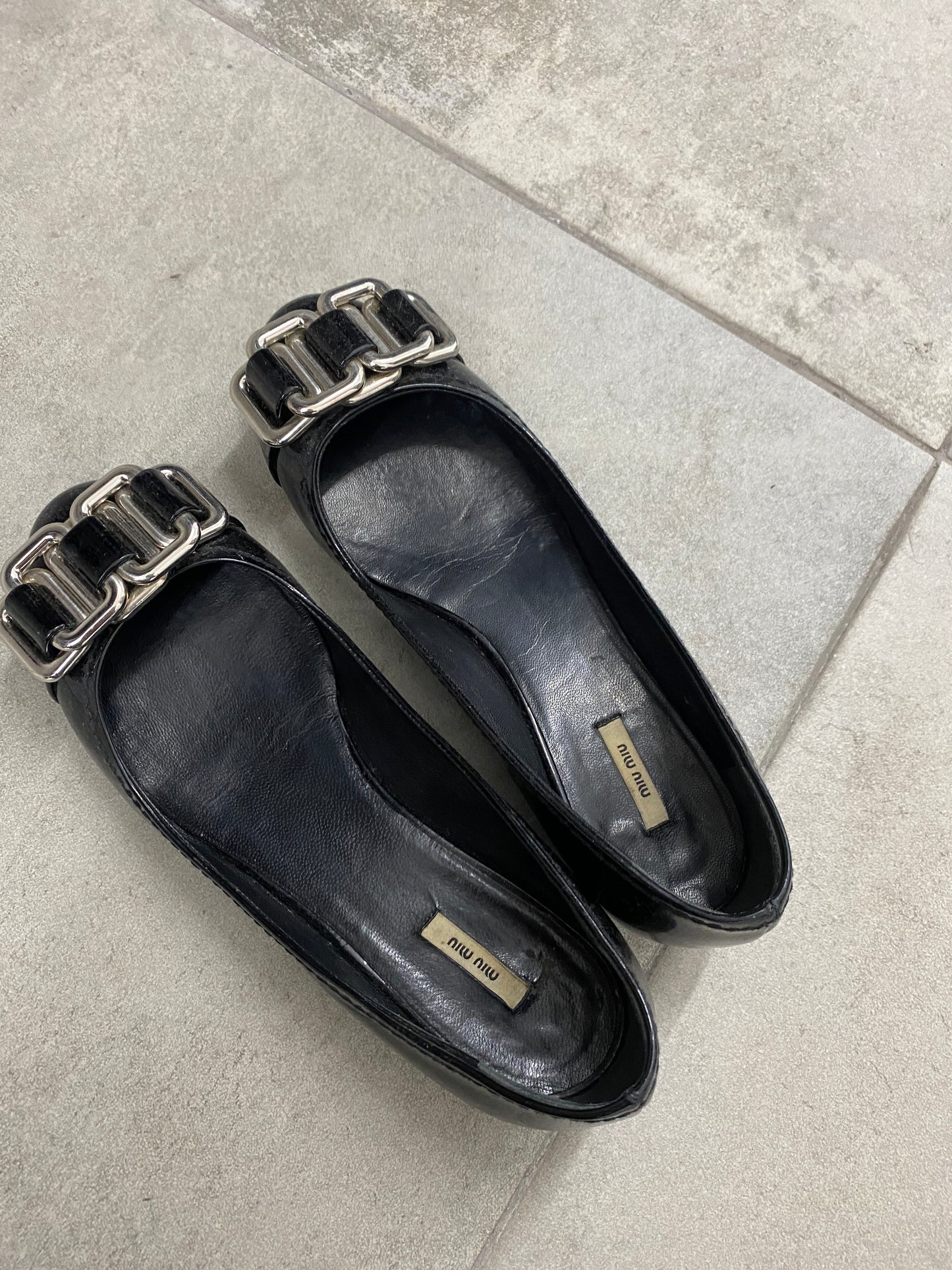 MIU MIU leather ballet flats (36 1/2)