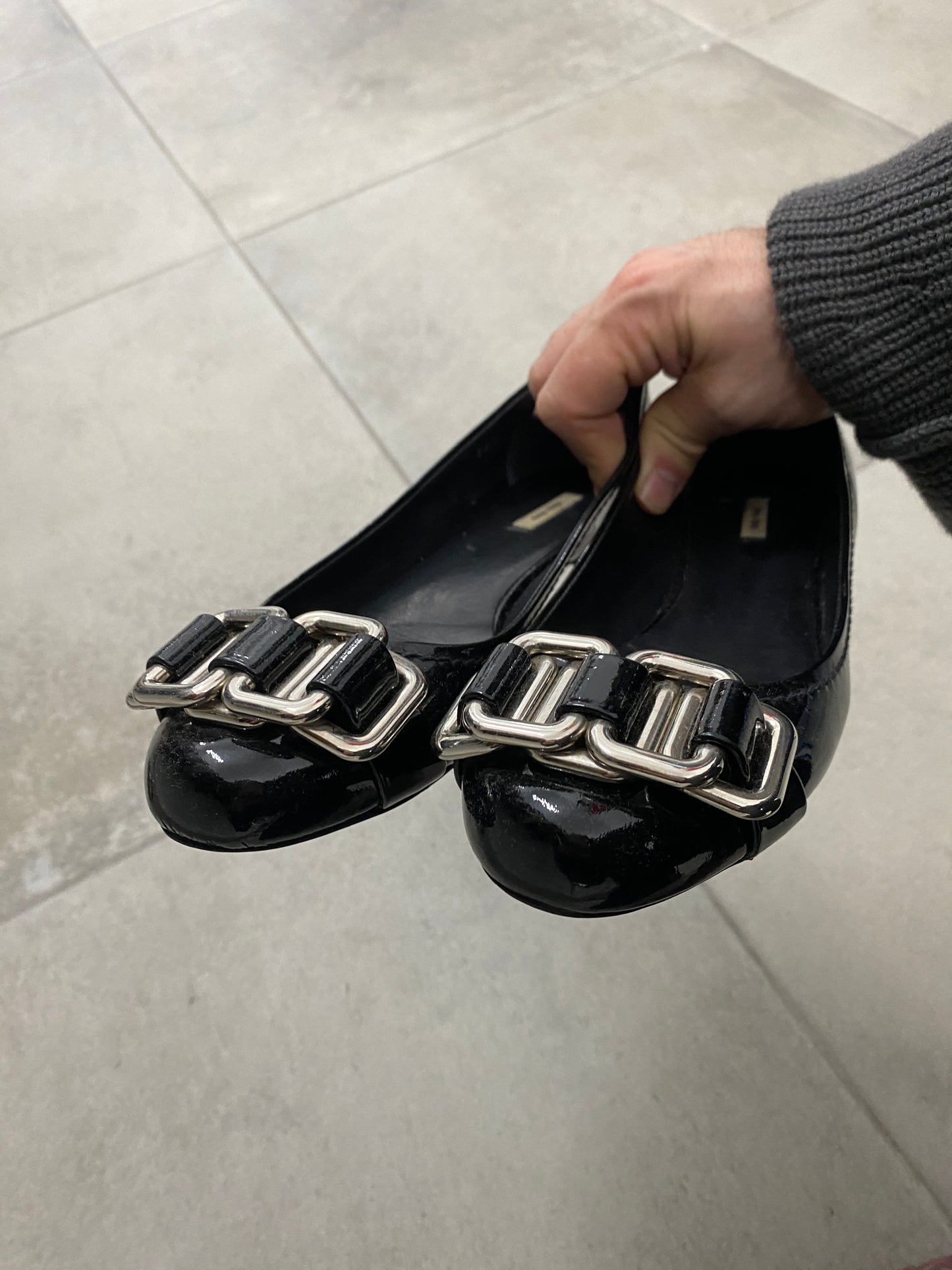 MIU MIU leather ballet flats (36 1/2)
