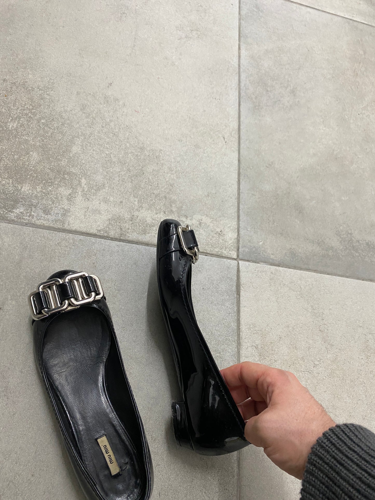 MIU MIU leather ballet flats (36 1/2)