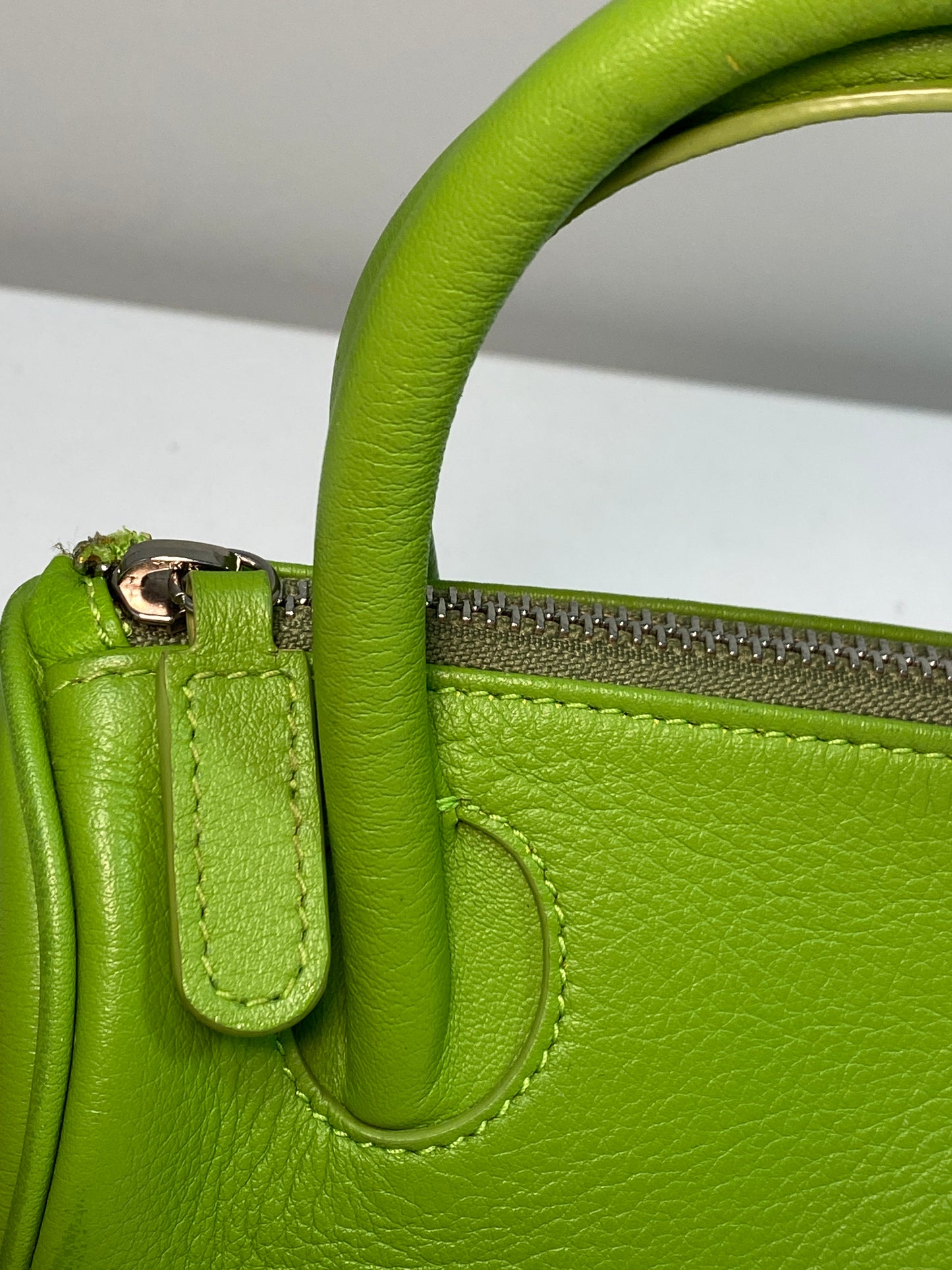 ABRA green leather bag