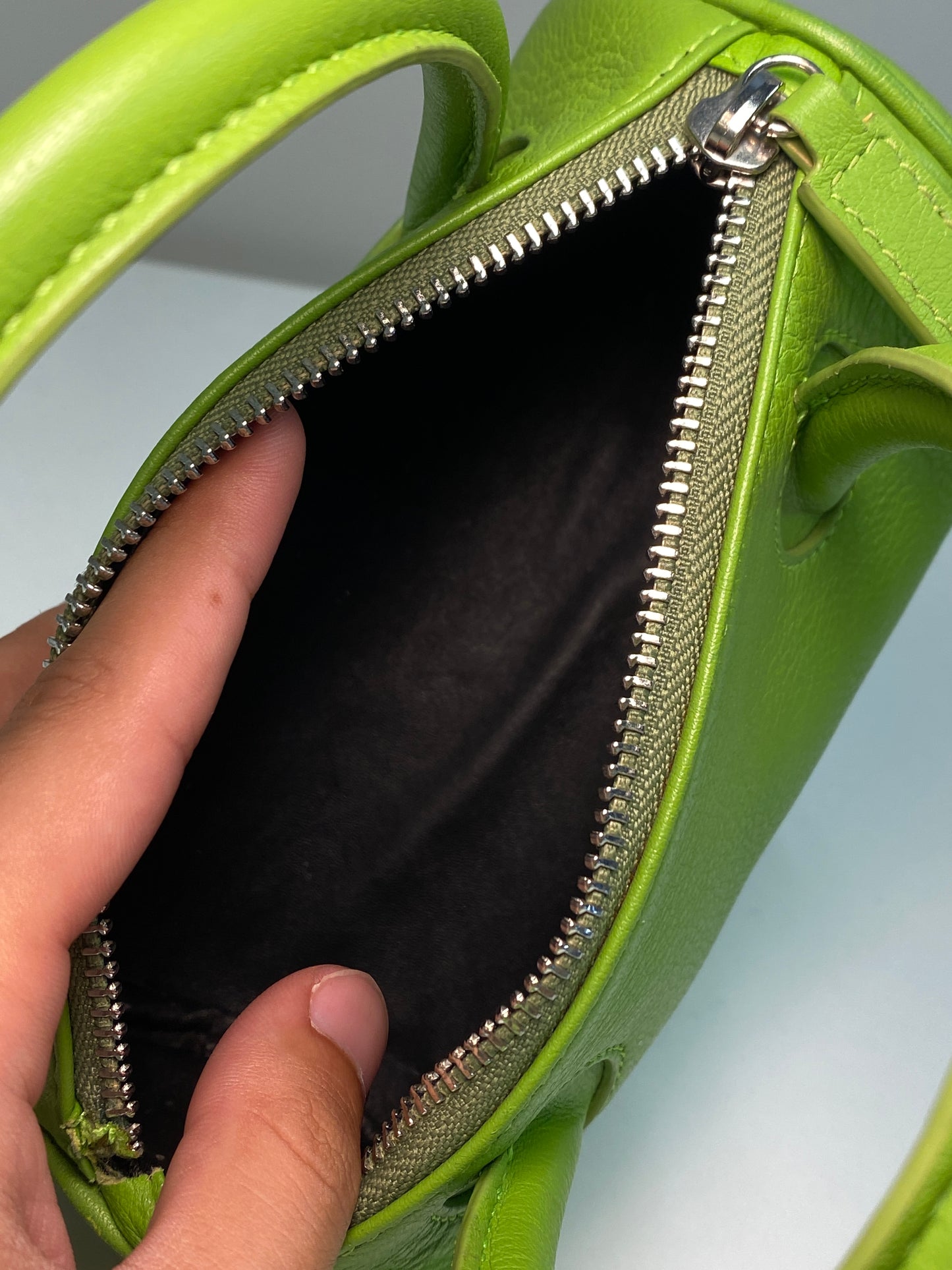 ABRA green leather bag