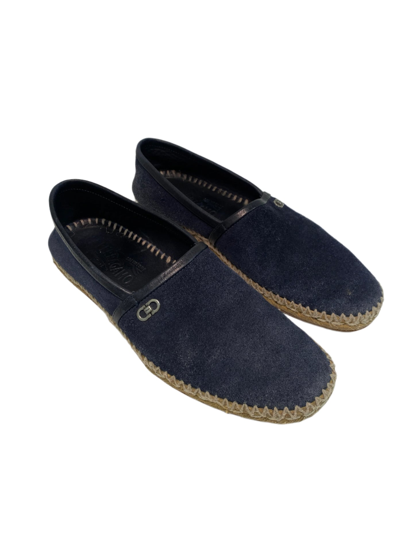 FERRAGAMO suede navy espadrilles (44)