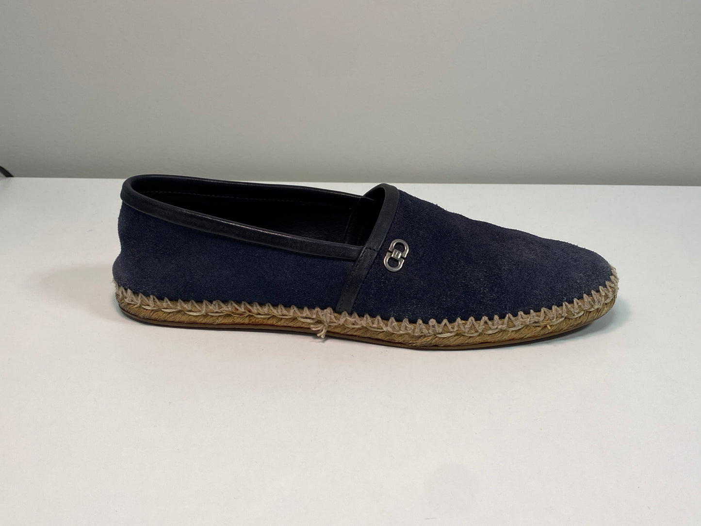 FERRAGAMO suede navy espadrilles (44)