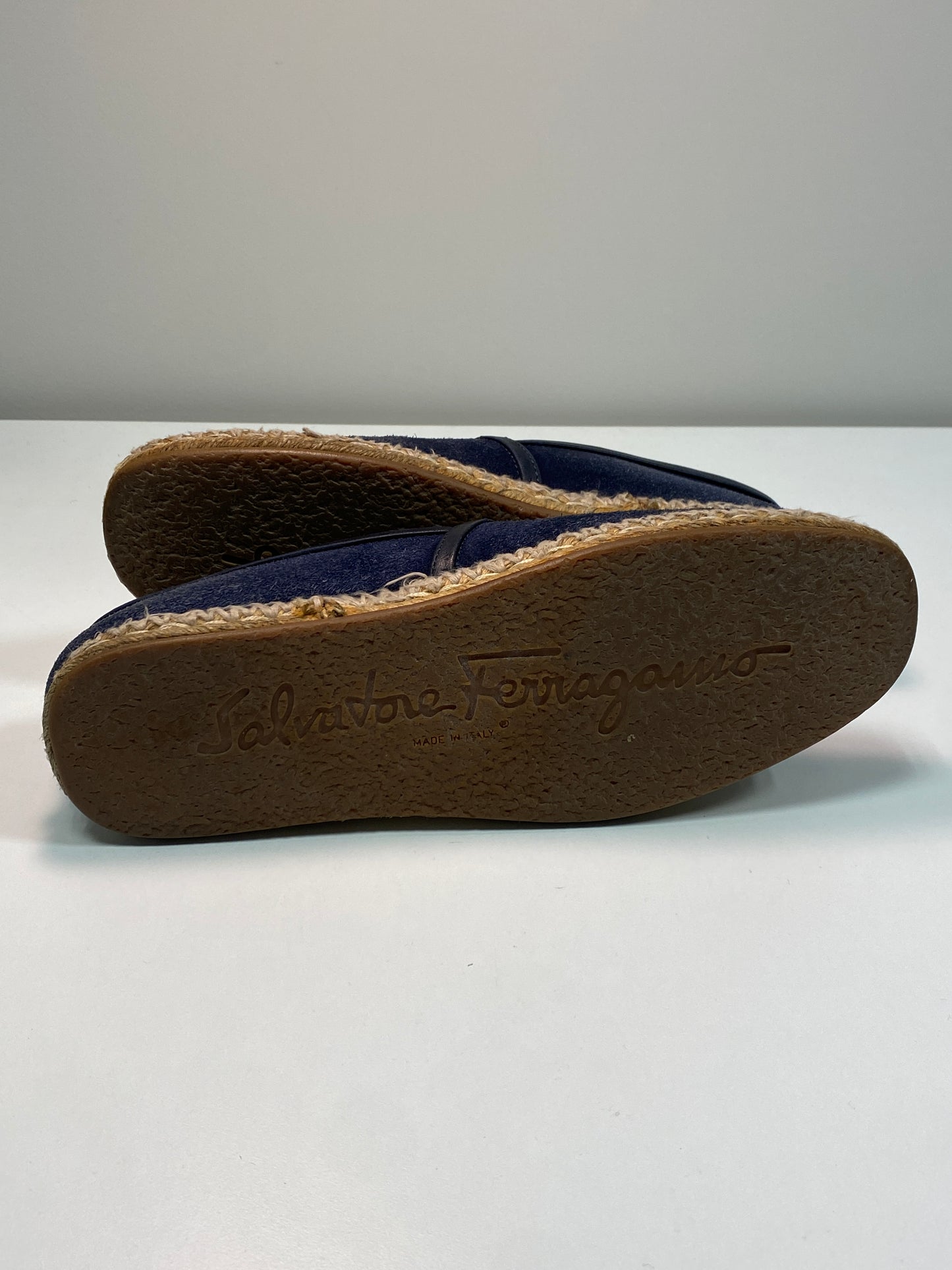 FERRAGAMO suede navy espadrilles (44)