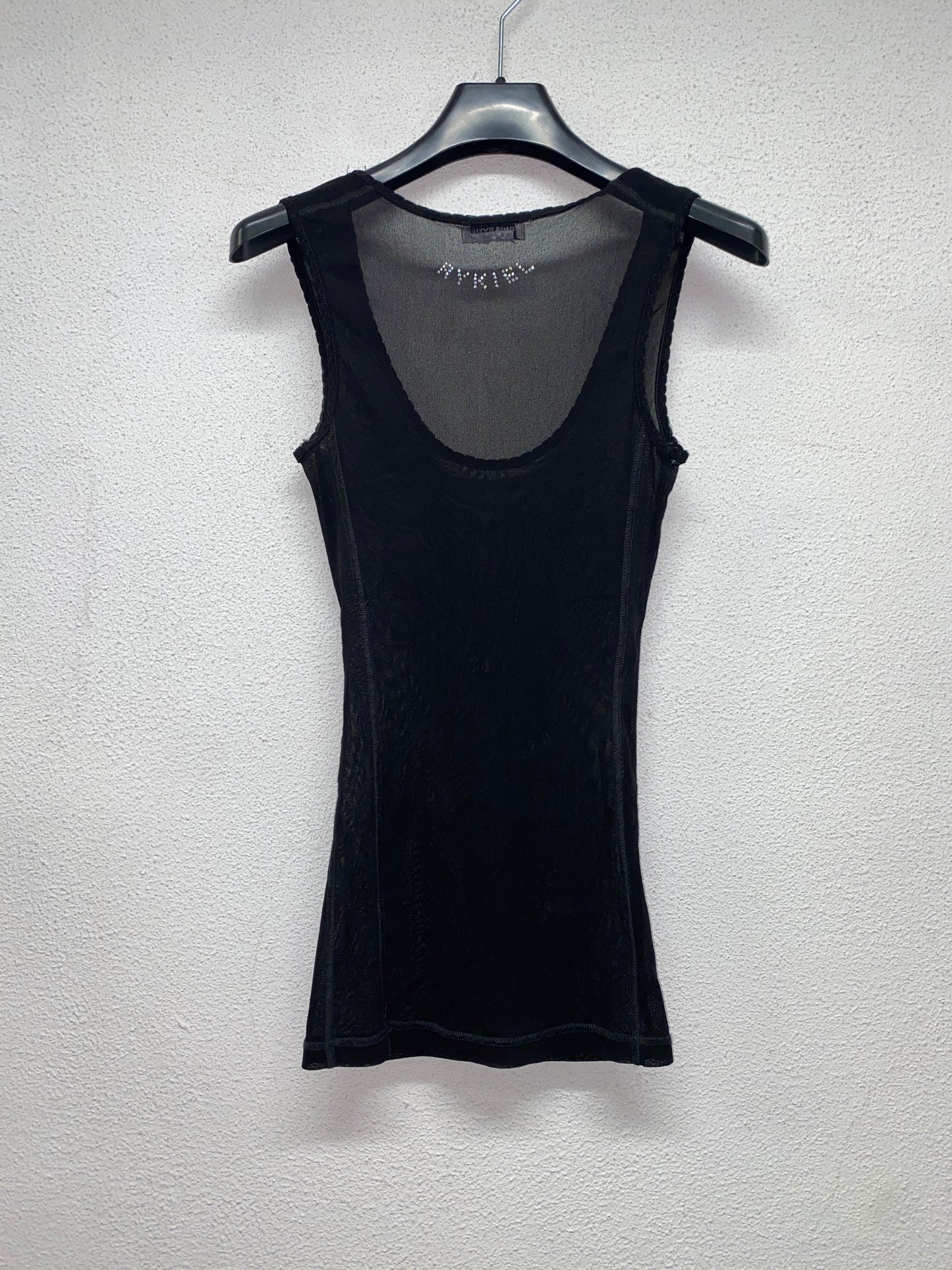 SONIA RYKIEL mesh graphic top (XS)