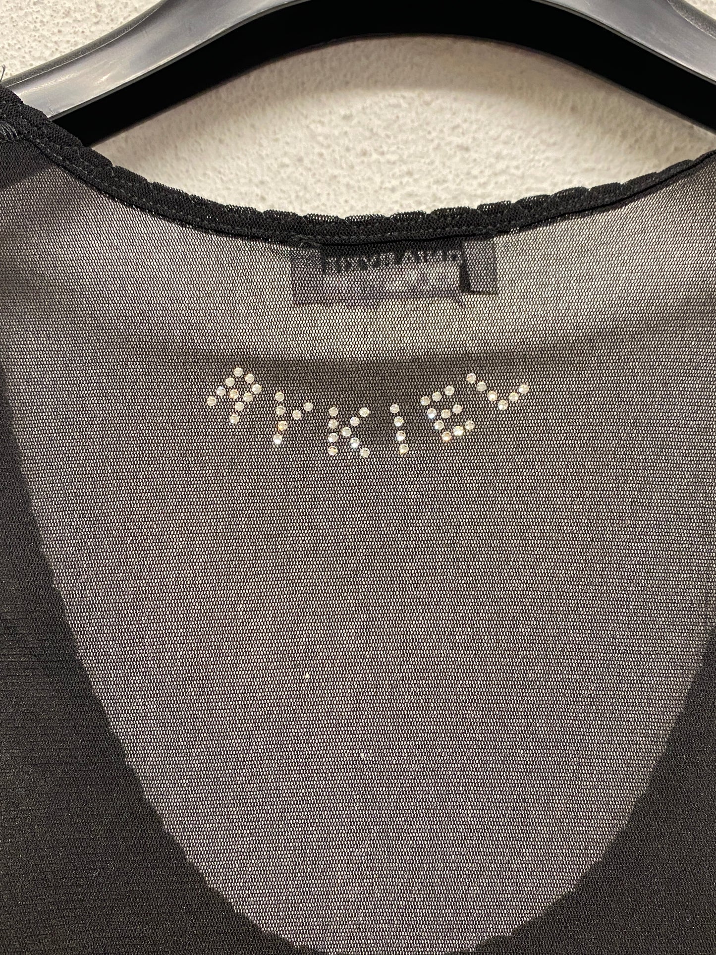 SONIA RYKIEL mesh graphic top (XS)