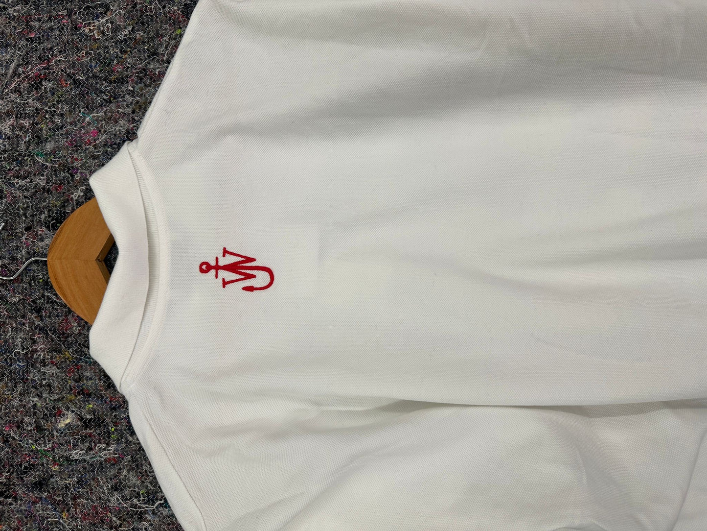 JW ANDERSON white cotton polo (L)