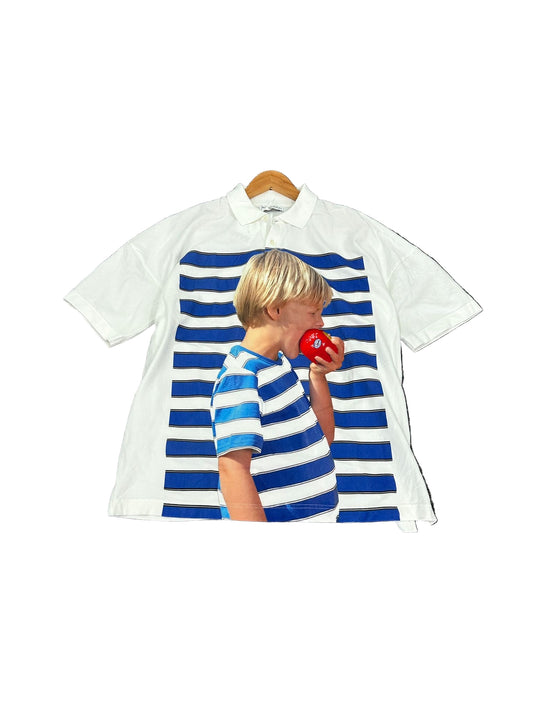 JW ANDERSON white cotton polo (L)