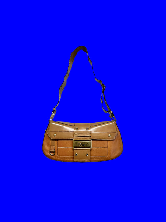 DIOR camel leather Columbus bag