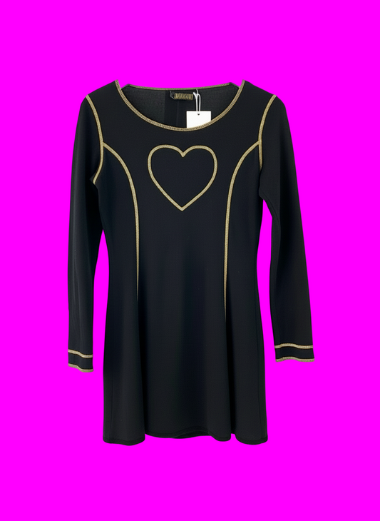 MOSCHINO knee-length dress w/ heart (M)